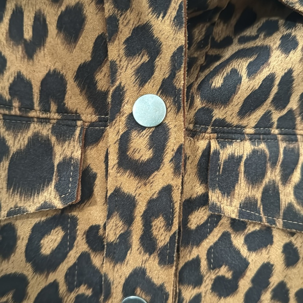 NWT ODDY cheetah fringe button up jacket - Picture 3 of 12